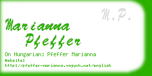 marianna pfeffer business card